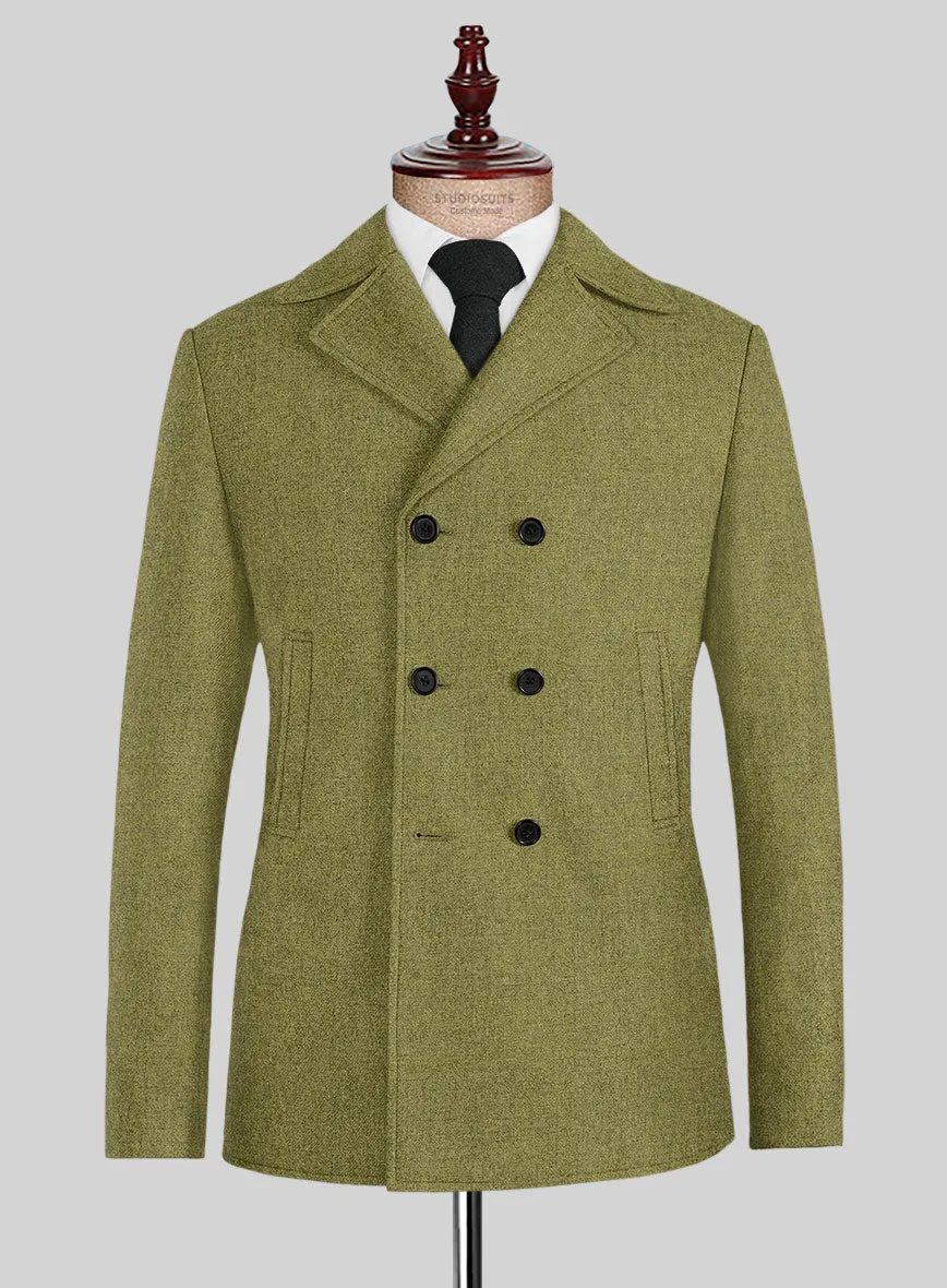 Naples Festa Green Tweed Pea Coat