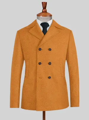 Naples Mustard Tweed Pea Coat