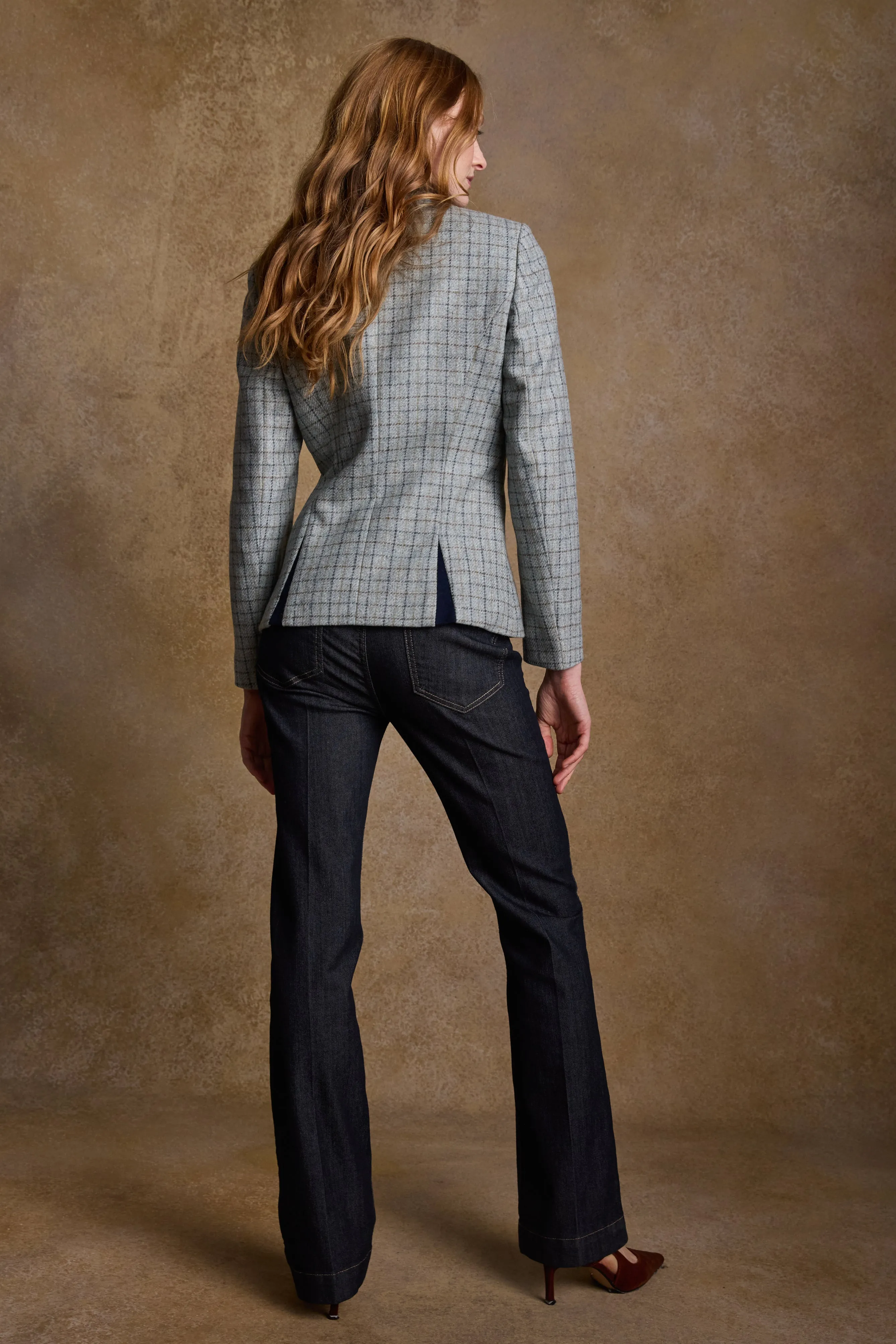 Nicole Tweed Jacket - Jade Weave Check