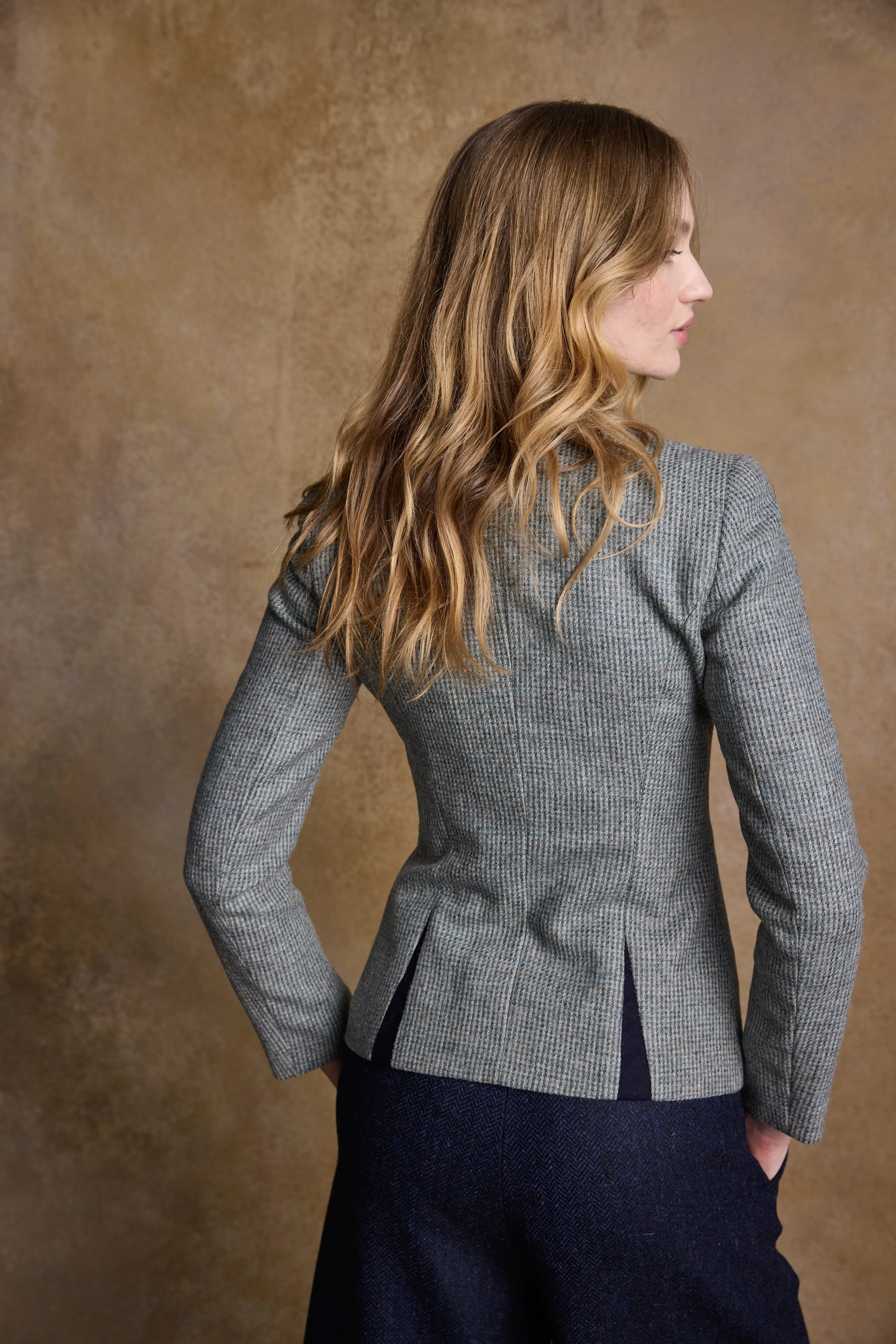 Nicole Tweed Jacket - Jade Weave