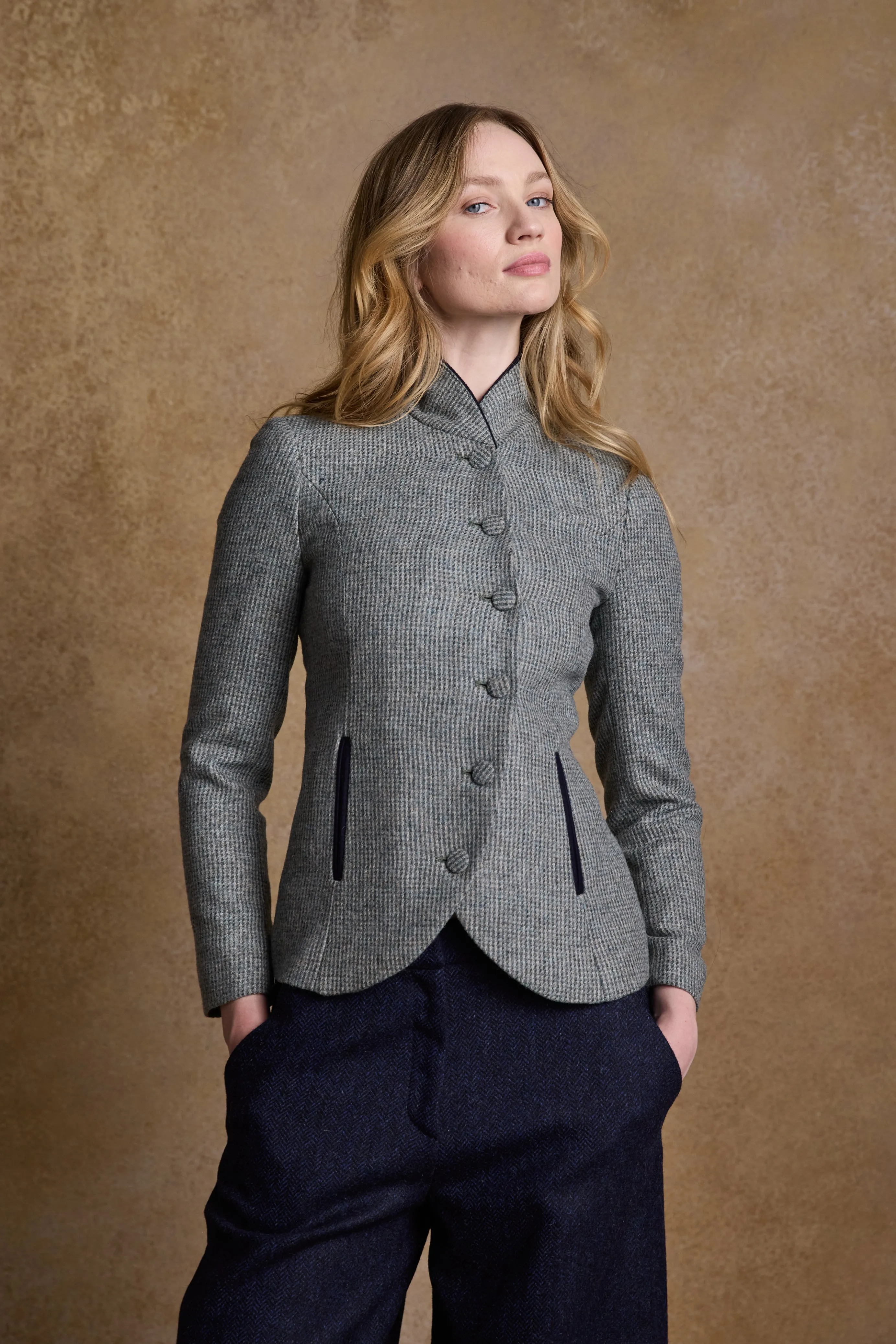 Nicole Tweed Jacket - Jade Weave