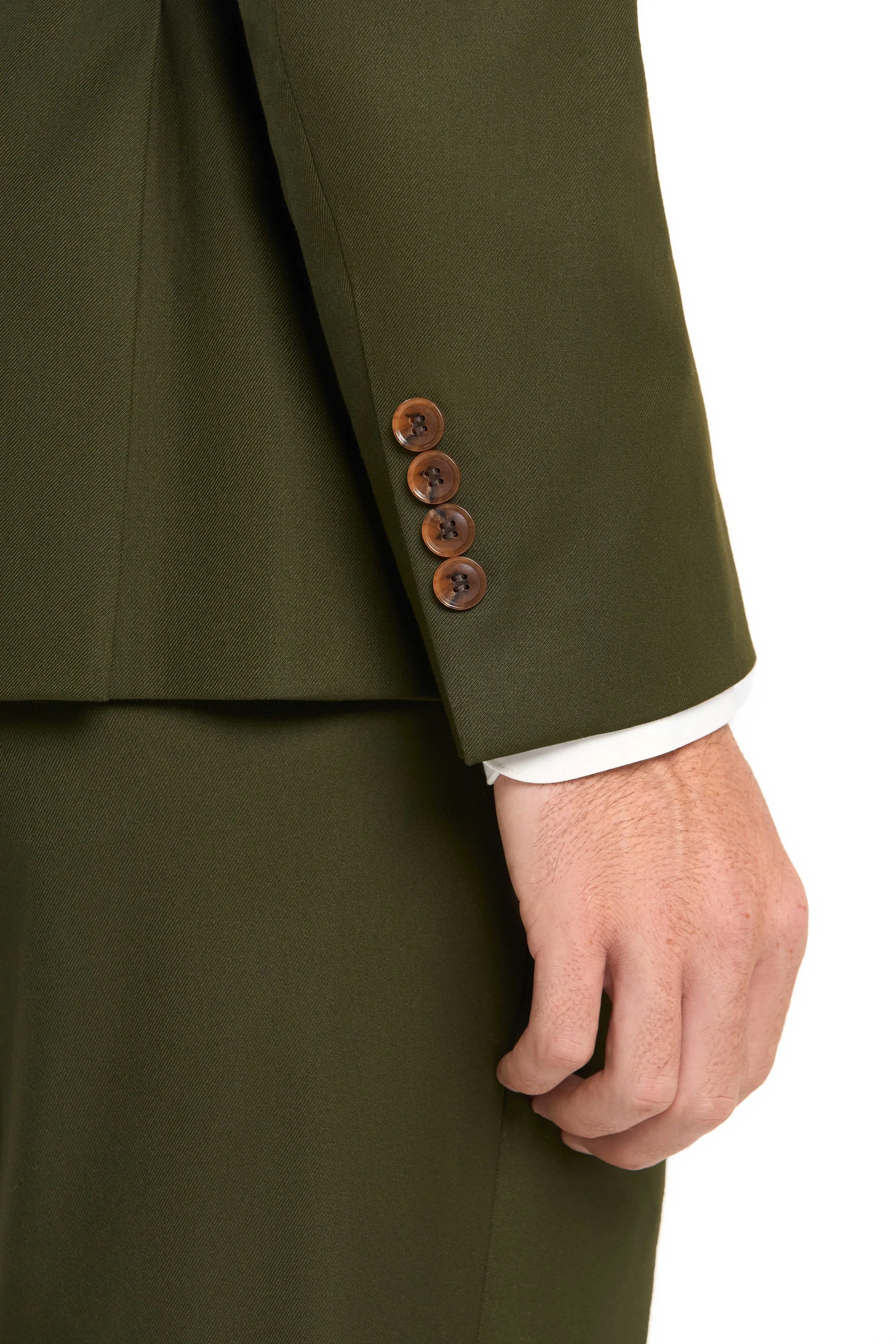 Olive Green 2 Button Suit