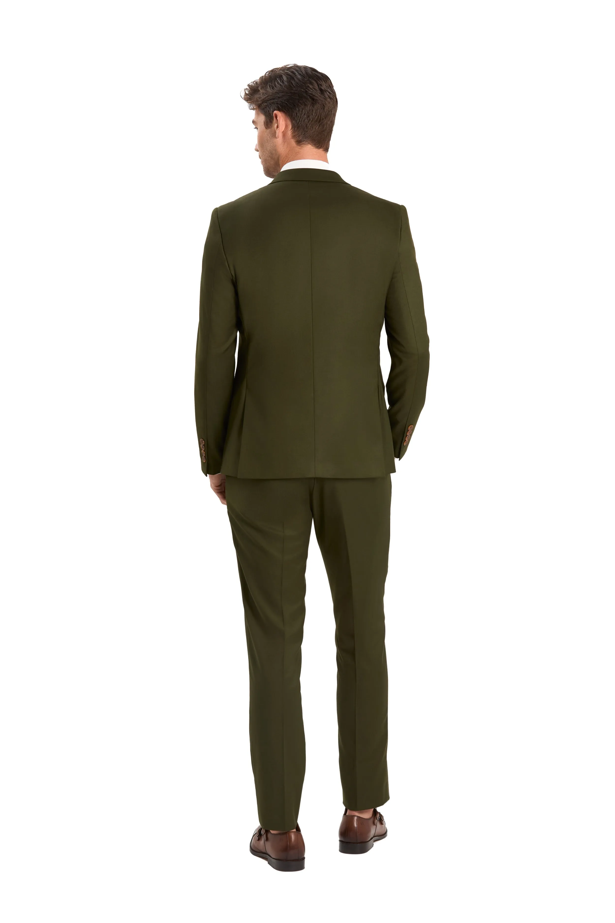 Olive Green 2 Button Suit