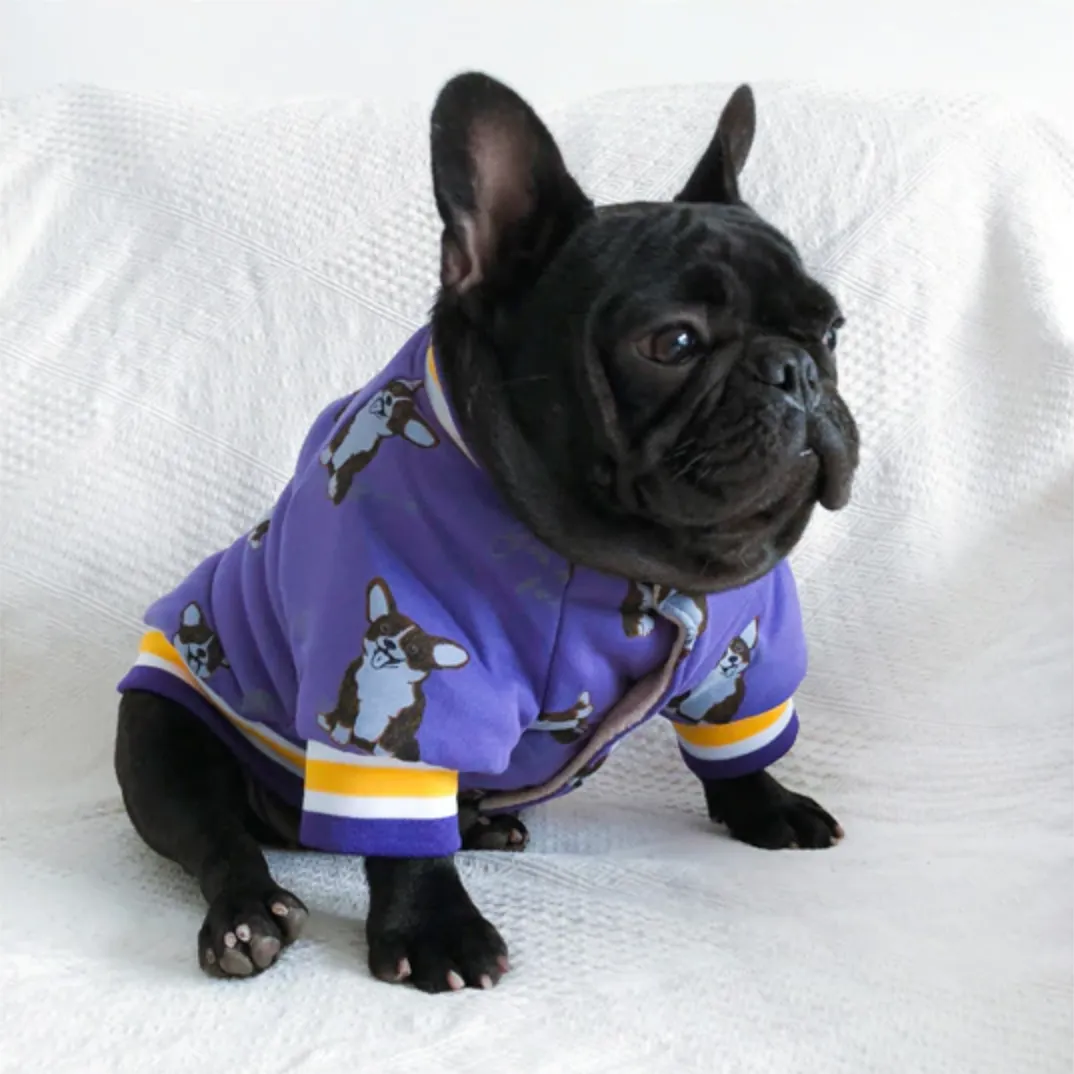 Party Print Athletic Style Frenchie Jacket