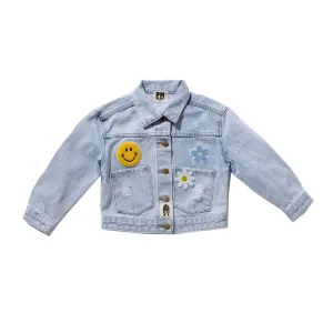 Patched Denim Jacket | Daisy | Petite Hailey