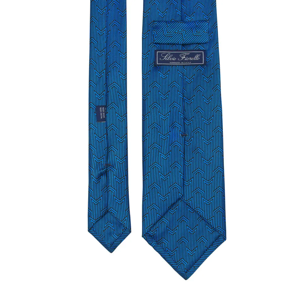 Royal Blue Skyline Duchesse Silk Tie