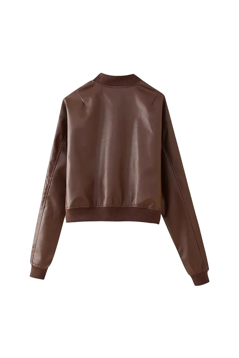 'Sadie' Short Leather Jacket (2 Color)