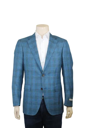 Siena Blue and Brown Plaid Sport Coat