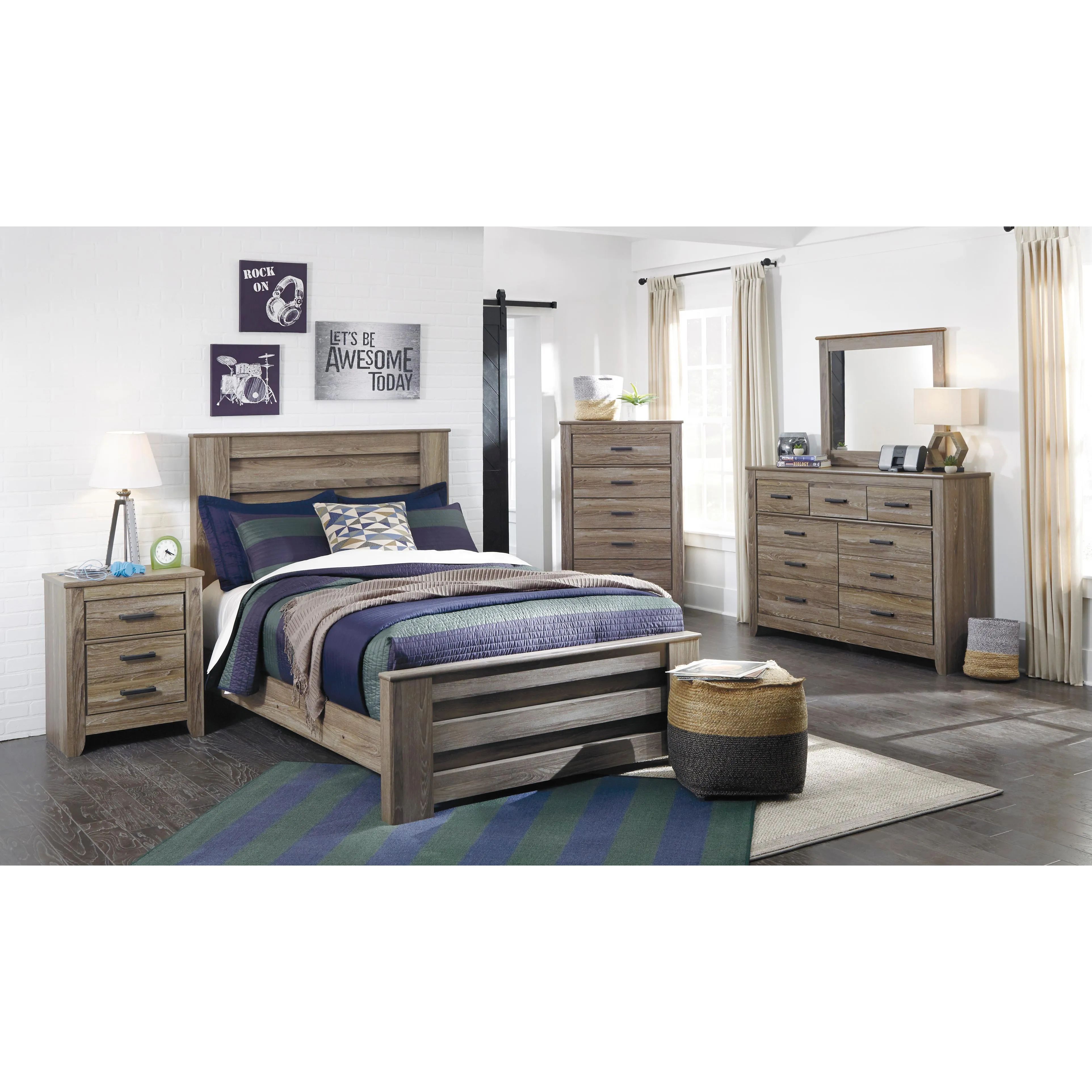 Signature Design by Ashley Zelen Full Panel Bed B248-87/B248-84/B248-86