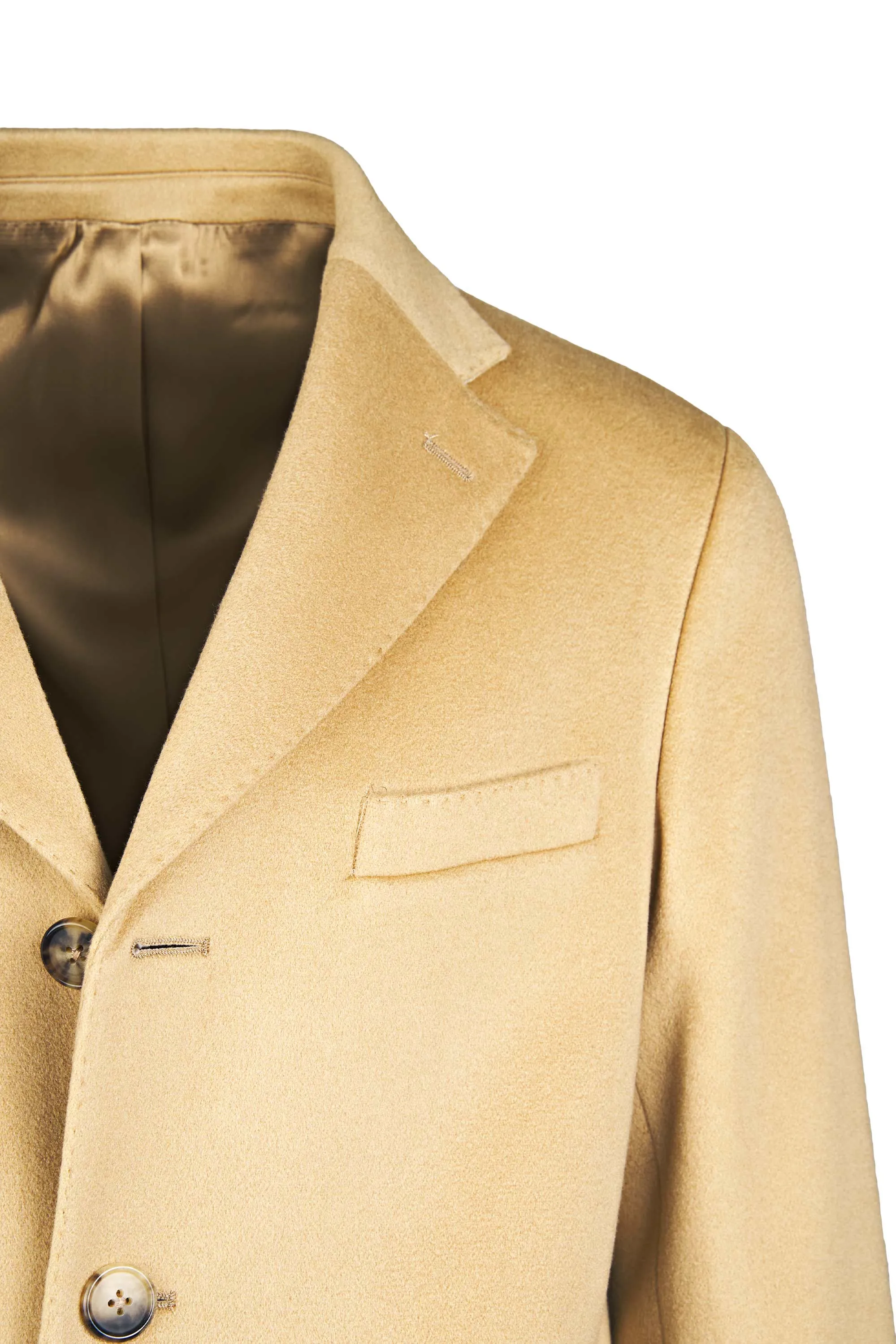 Single-Breasted Pure Cashmere Coat