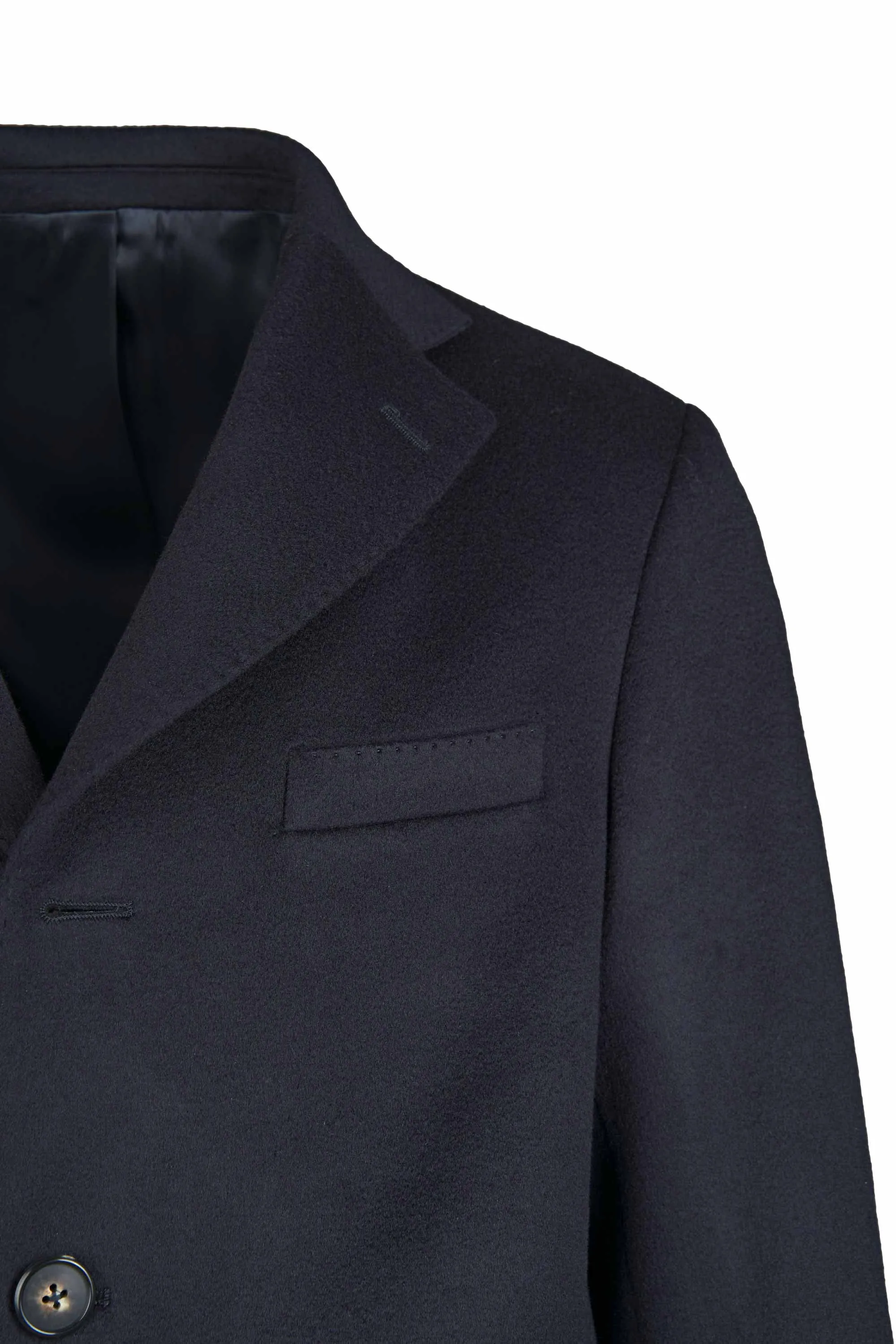 Single-Breasted Pure Cashmere Coat