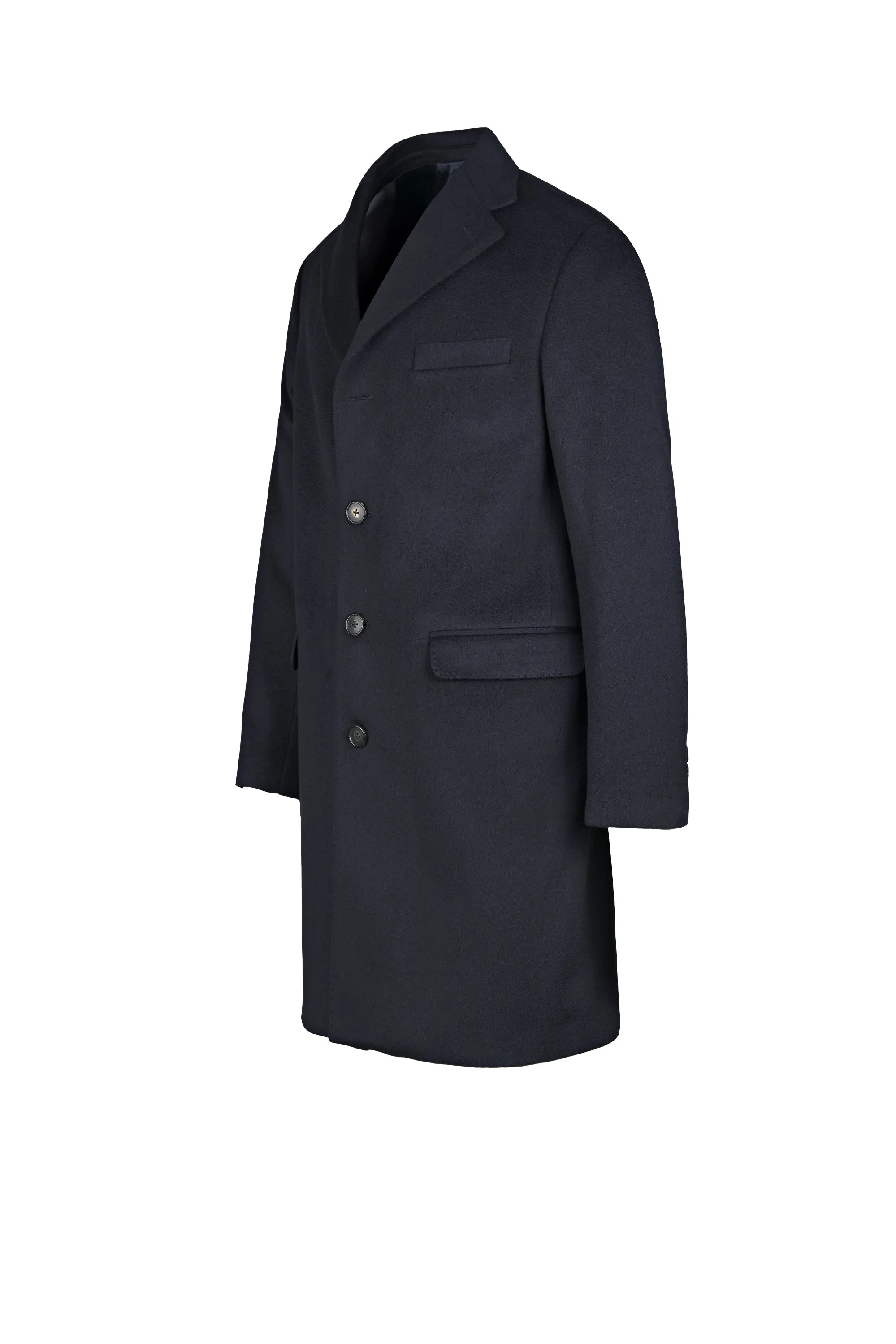 Single-Breasted Pure Cashmere Coat