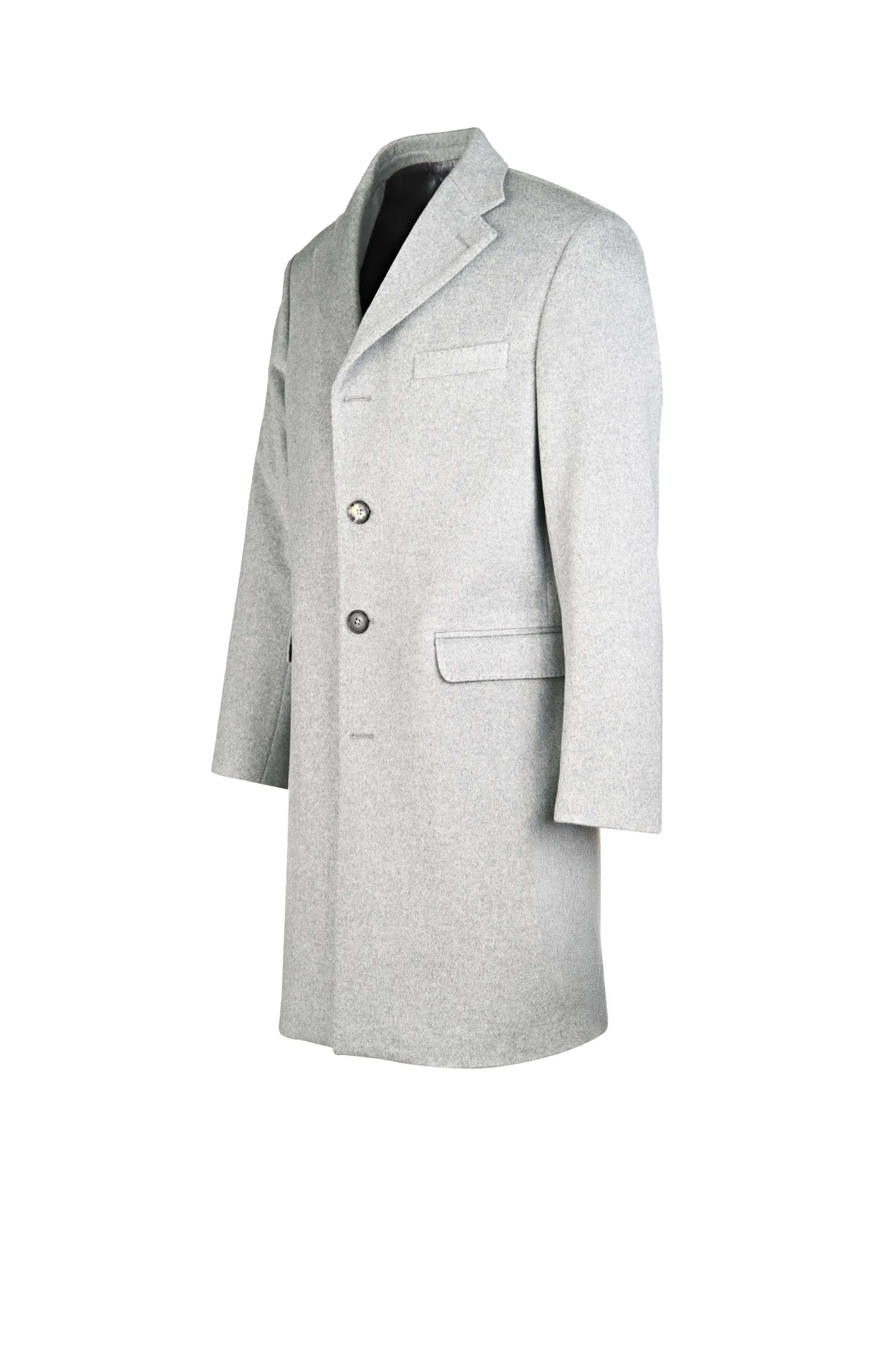 Single-Breasted Pure Cashmere Coat