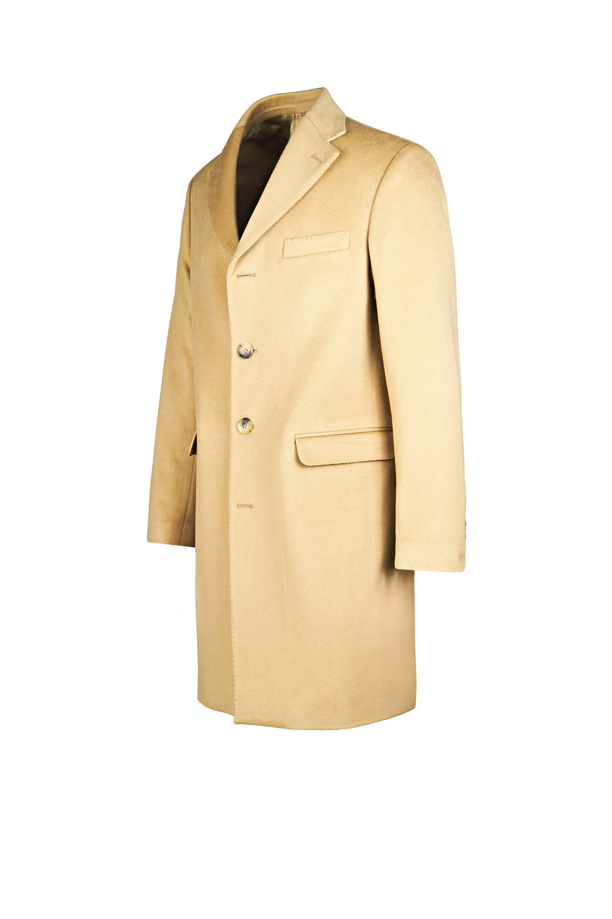 Single-Breasted Pure Cashmere Coat