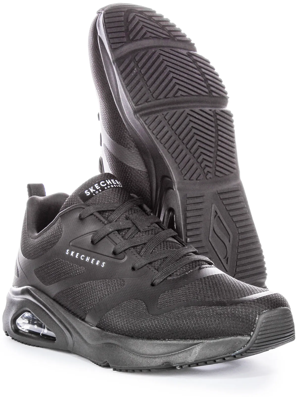 Skechers Tres Air Uno R In Black Black For Men