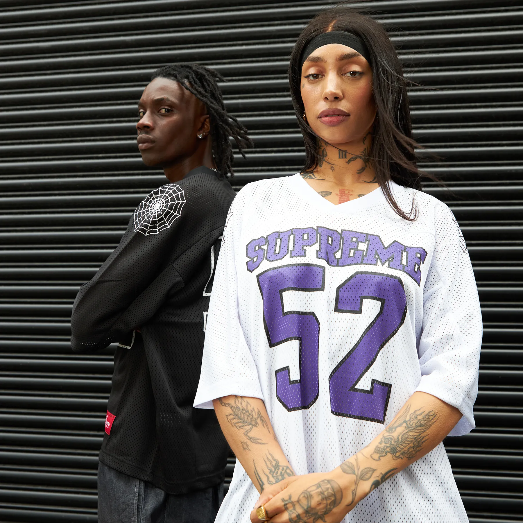 Supreme Spiderweb Football Jersey 'White'