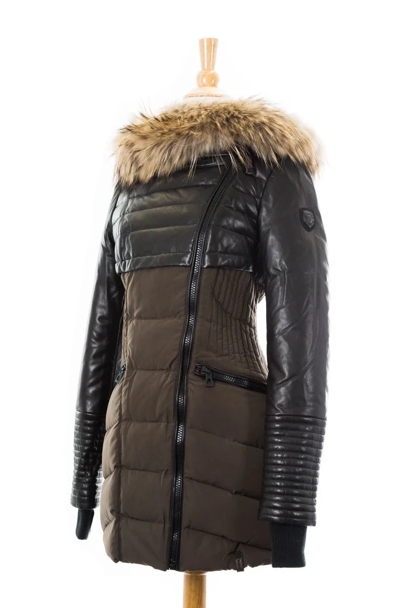 SYLVIA Leather Sleeved Down Parka: A Timeless Icon of Winter Elegance