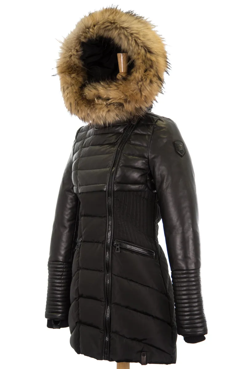 SYLVIA Leather Sleeved Down Parka: A Timeless Icon of Winter Elegance