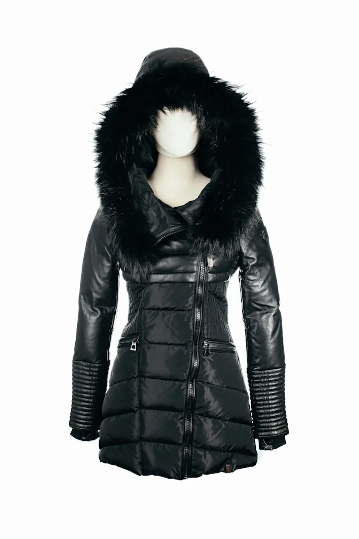 SYLVIA Leather Sleeved Down Parka: A Timeless Icon of Winter Elegance