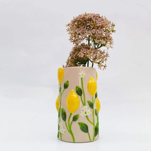 Urban Products Tuscan Lemon Vase Pink 20cm