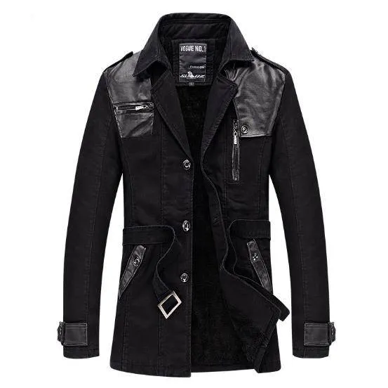 Versatile Cotton Polyester British Men Winter Jacket