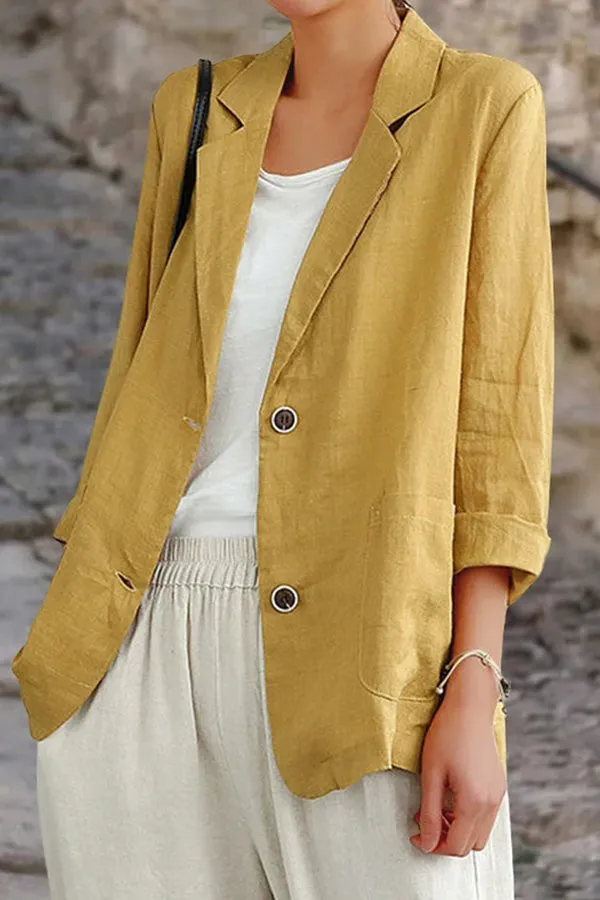 Versatile Long Sleeved Casual Loose Suit Jacket