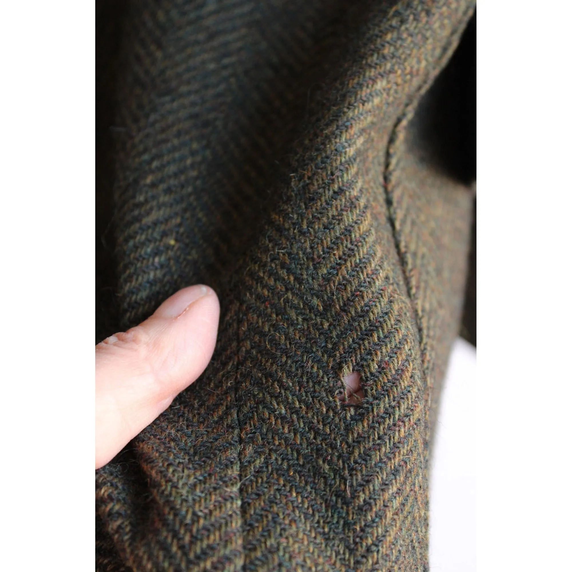 Vintage 1960s 1970s Green Wool Tweed Jacket