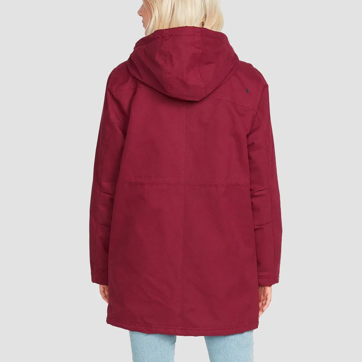 Volcom Less Is More 5K Parka Jacket Burgundy - Womens