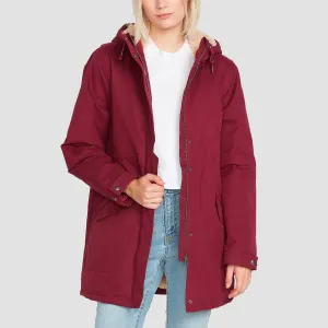 Volcom Less Is More 5K Parka Jacket Burgundy - Womens