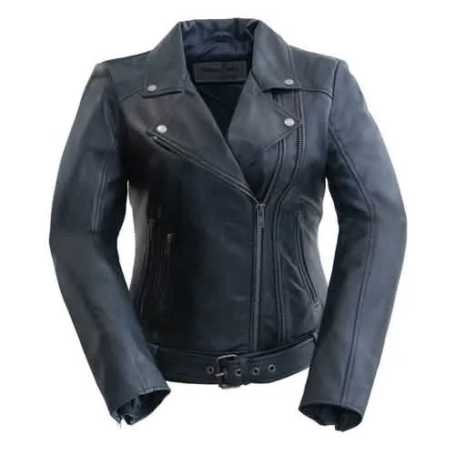 Whet Blu Women's Premium Lambskin Moto Jacket