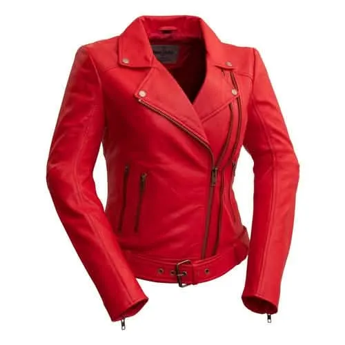 Whet Blu Women's Premium Lambskin Moto Jacket